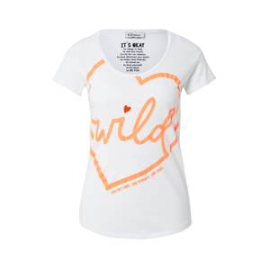 Grace T-Shirt 'WILD'  fehér / narancs