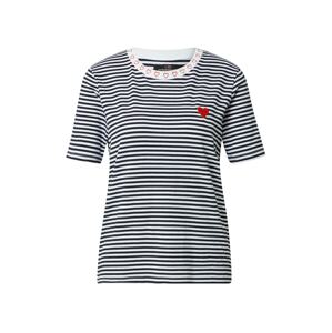 Zwillingsherz T-Shirt 'Amore'  fehér / fekete / piros