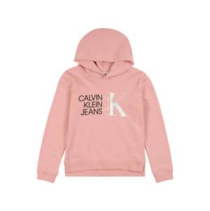 Calvin Klein Jeans Tréning póló  rózsaszín / ezüst / fekete