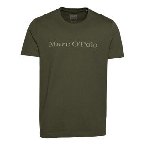 Marc O'Polo Póló  sötétzöld / fehér melír