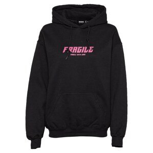 Missguided Tréning póló 'FRAGILE'  fekete / rózsaszín