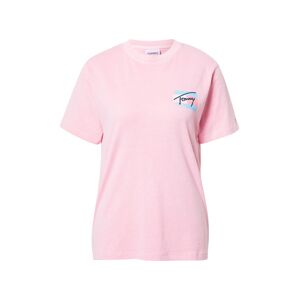 Tommy Jeans Póló  világos-rózsaszín / világoskék / tengerészkék / fehér