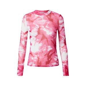 Calvin Klein Jeans Póló  rózsaszín / pitaja / fehér