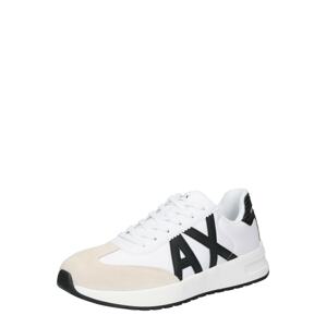 ARMANI EXCHANGE Rövid szárú edzőcipők  fehér / fekete / bézs