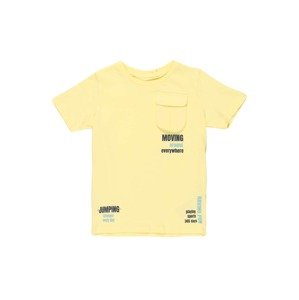 NAME IT Póló  világos sárga / füstkék / fekete