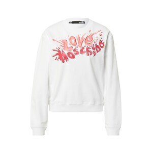 Love Moschino Tréning póló  fehér / piros / korál
