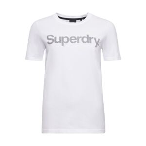 Superdry Póló  szürke / fehér