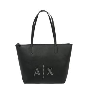 ARMANI EXCHANGE Shopper táska  fekete / ezüst