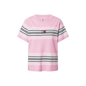 Tommy Jeans Póló  rózsaszín / fehér / fekete / világos sárga / világoskék