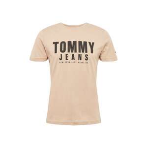 Tommy Jeans Póló  bézs / fekete
