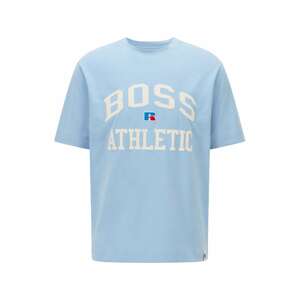 BOSS Casual Póló 'Russell Athletic'  világoskék / fehér / kék