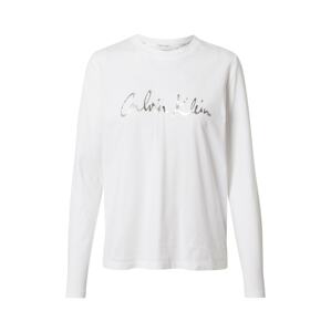 Calvin Klein Póló  fehér / ezüst