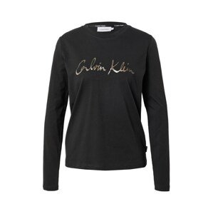 Calvin Klein Póló  fekete / ezüstszürke
