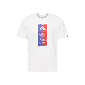 ADIDAS PERFORMANCE T-Shirt  fehér / sötétlila / tűzpiros