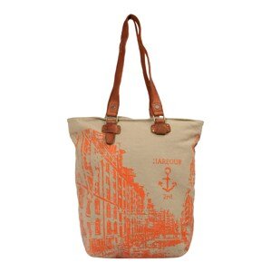 Harbour 2nd Shopper táska 'Annen'  sötét narancssárga / teveszín / világosbarna