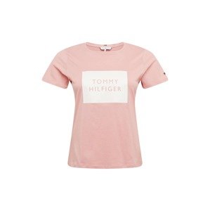 Tommy Hilfiger Curve Póló  fáradt rózsaszín / fehér