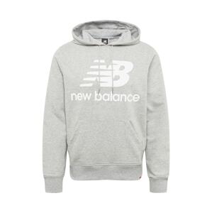 new balance Tréning póló  világosszürke / fehér