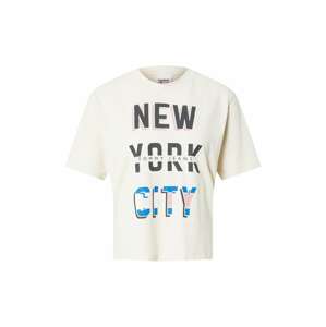 Tommy Jeans Póló 'NEW YORK CITY'  krém / fekete / kék / fáradt rózsaszín