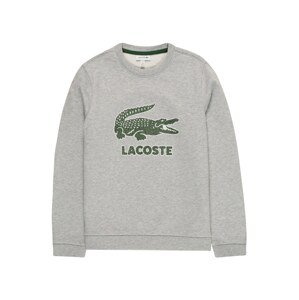 LACOSTE Tréning póló  szürke melír / zöld / fehér