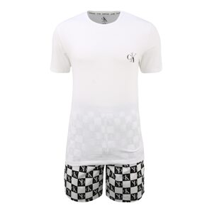 Calvin Klein Underwear Rövid pizsama  fehér / fekete