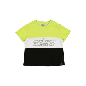 Cars Jeans T-Shirt 'MIES'  citromzöld / fehér / fekete