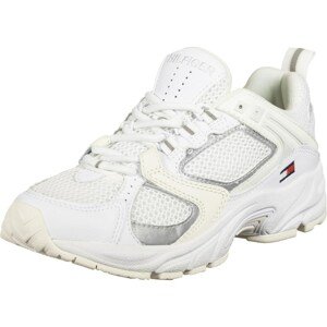 Tommy Jeans Rövid szárú edzőcipők  fehér / természetes fehér / ezüstszürke