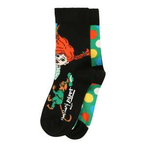 Happy Socks Socken 'Peekabo'  fekete / zöld / narancs / piros / sárga