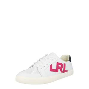 Lauren Ralph Lauren Rövid szárú edzőcipők  fehér / rózsaszín / tengerészkék