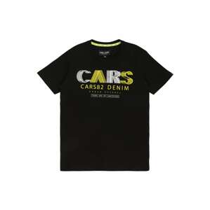 Cars Jeans Póló 'WANDER'  fekete / sárga / fehér
