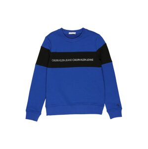 Calvin Klein Jeans Tréning póló 'COLOUR BLOCK LOGO SWEATSHIRT'  kék / fekete / fehér