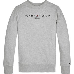 TOMMY HILFIGER Tréning póló  szürke melír / éjkék / fehér / piros