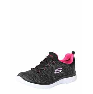 SKECHERS Rövid szárú sportcipők 'SUMMITS QUICK GETAWAY'  rózsaszín / fekete melír