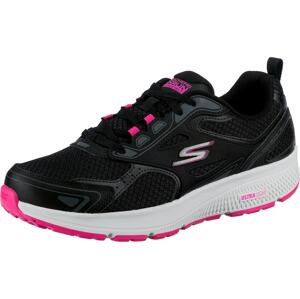 SKECHERS Rövid szárú edzőcipők 'Go Run Consistent'  fekete / rózsaszín / fehér