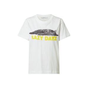 DEDICATED. Póló 'Mysen Lazy Dayz'  fehér / grafit / kő / limone