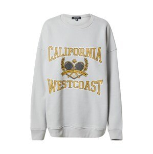 Missguided Tréning póló 'CALIFORNIA'  szürke / sárga / fekete