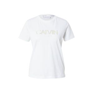 Calvin Klein Póló  fehér / ezüst / sárga