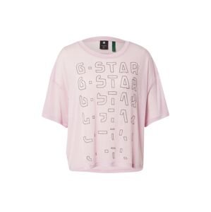 G-Star RAW Póló 'Sheer'  rózsaszín / fekete