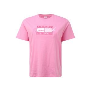 Tommy Jeans Curve Póló  világos-rózsaszín / sötét-rózsaszín / fehér