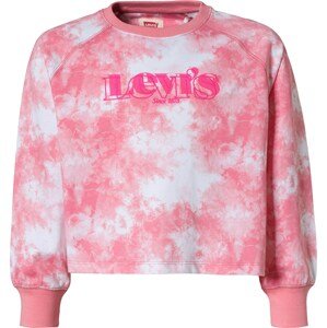 LEVI'S Tréning póló  fehér / rózsaszín / rózsa