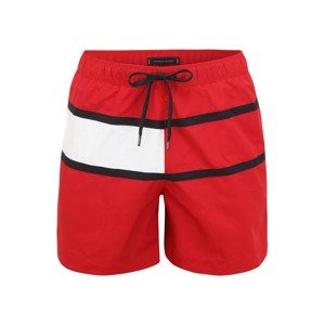 Tommy Hilfiger Underwear Rövid fürdőnadrágok  piros / fekete / fehér