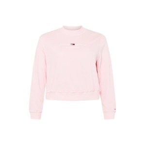 Tommy Jeans Curve Tréning póló  rózsaszín / sötétkék / fehér / piros