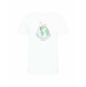DEDICATED. Póló 'Stockholm Snoopy Earth'  fehér / fekete / világoskék / zöld