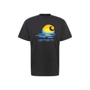 Carhartt WIP Póló 'Lagoon'  fekete / sárga / sáfrány / királykék