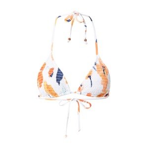 Seafolly Bikini felső 'Shirred Slide'  fehér / tengerészkék / narancs