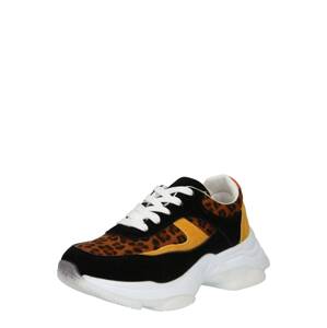 Hailys Sneaker 'Lucia'  fekete / barna / aranysárga