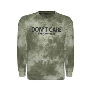 BLUE EFFECT Tréning póló 'Don't Care'  sötétzöld / fekete / világoszöld