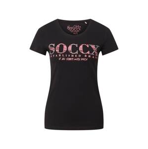 Soccx Póló  fekete / rózsaszín