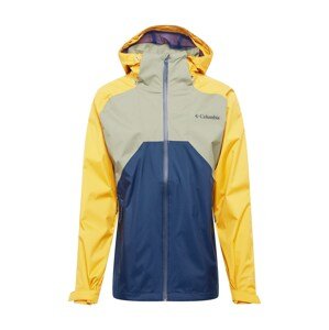 COLUMBIA Kültéri kabátok 'Rain Scape'  sáfrány / tengerészkék / világos sárga