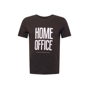 EINSTEIN & NEWTON Póló 'Home Office'  fekete / fehér