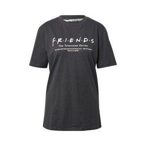 NA-KD Póló 'Friends'  antracit / fehér